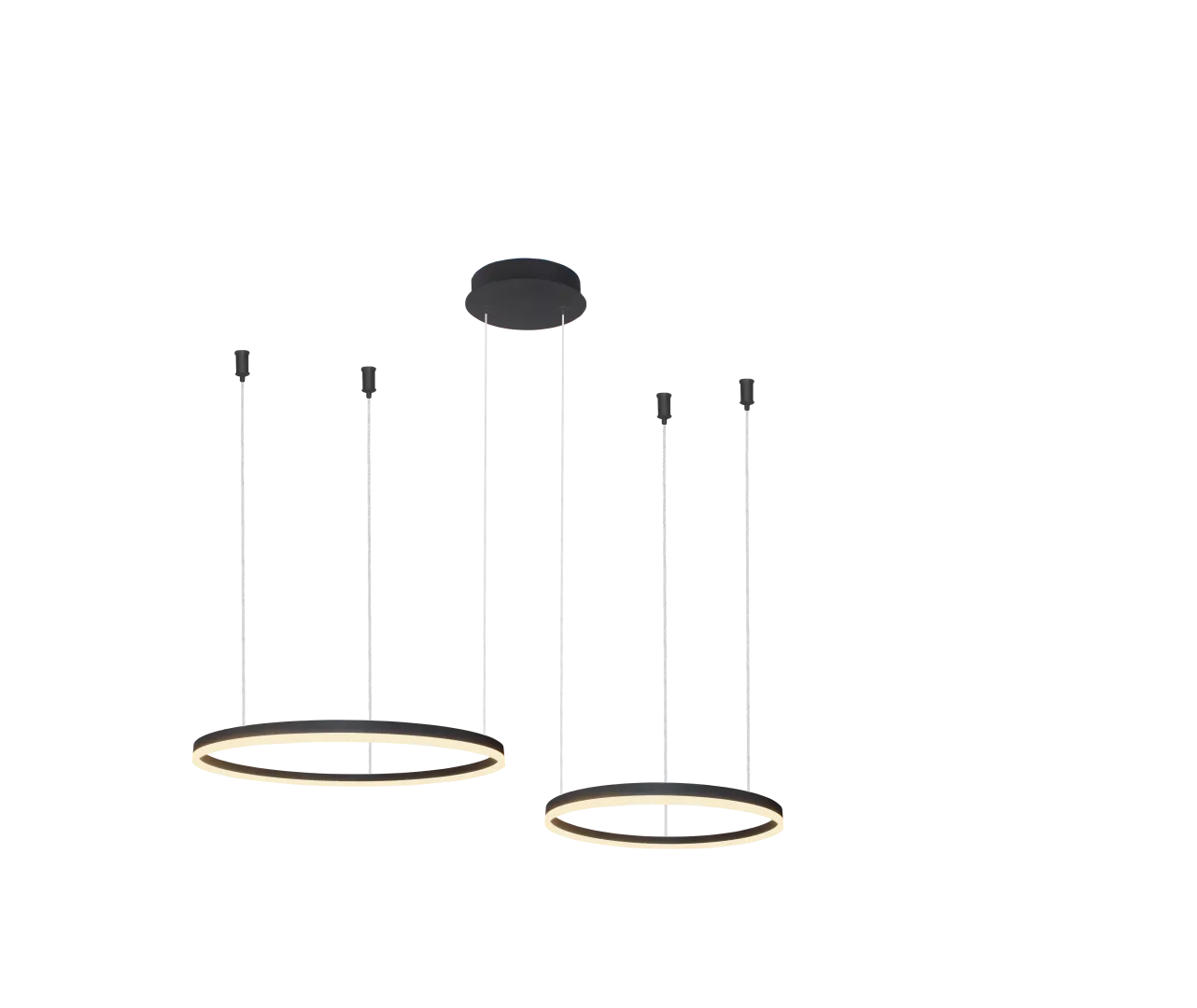 HALO PENDANT 80+60 CCT DIMM BK + REMOTE CONTROL